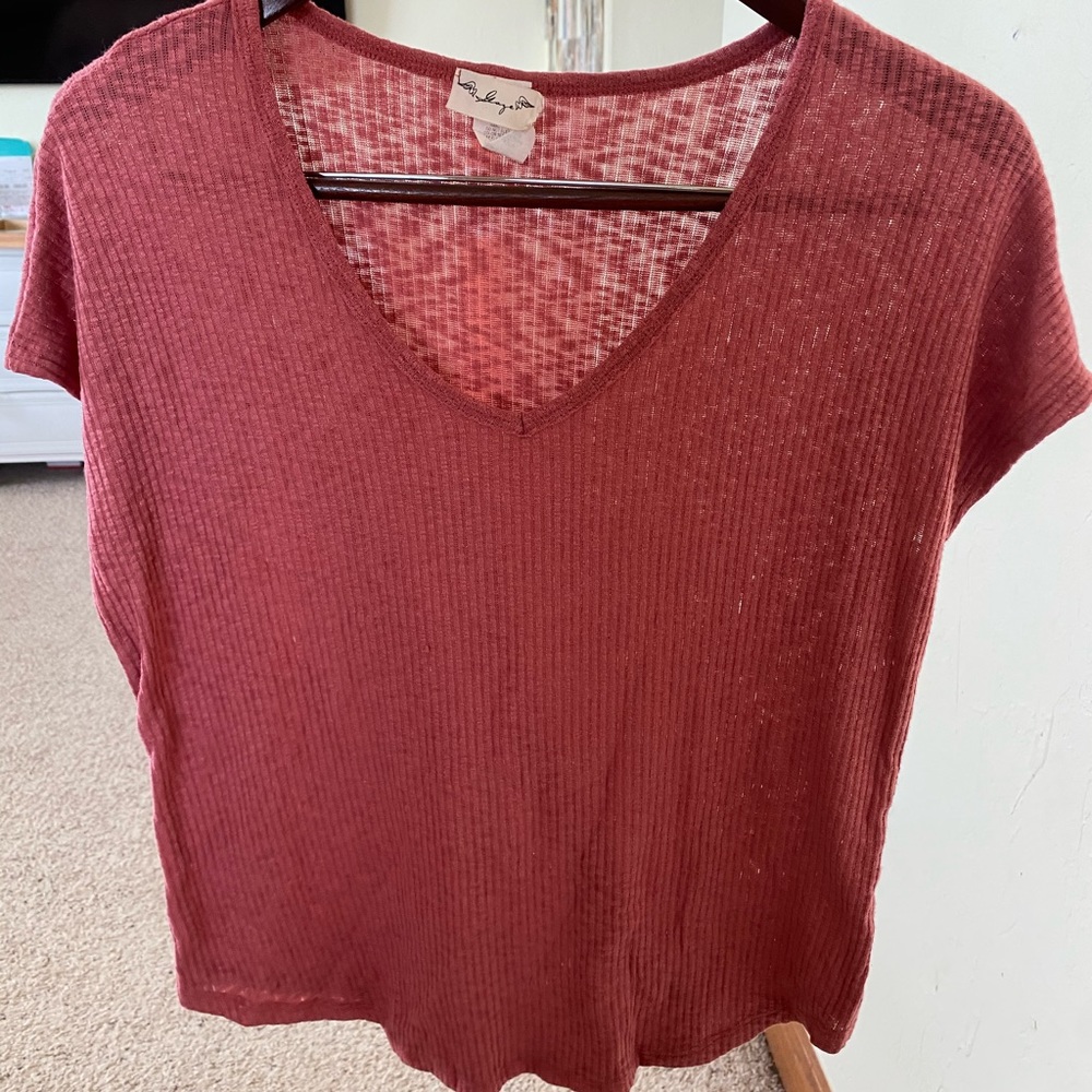 Dark pink top